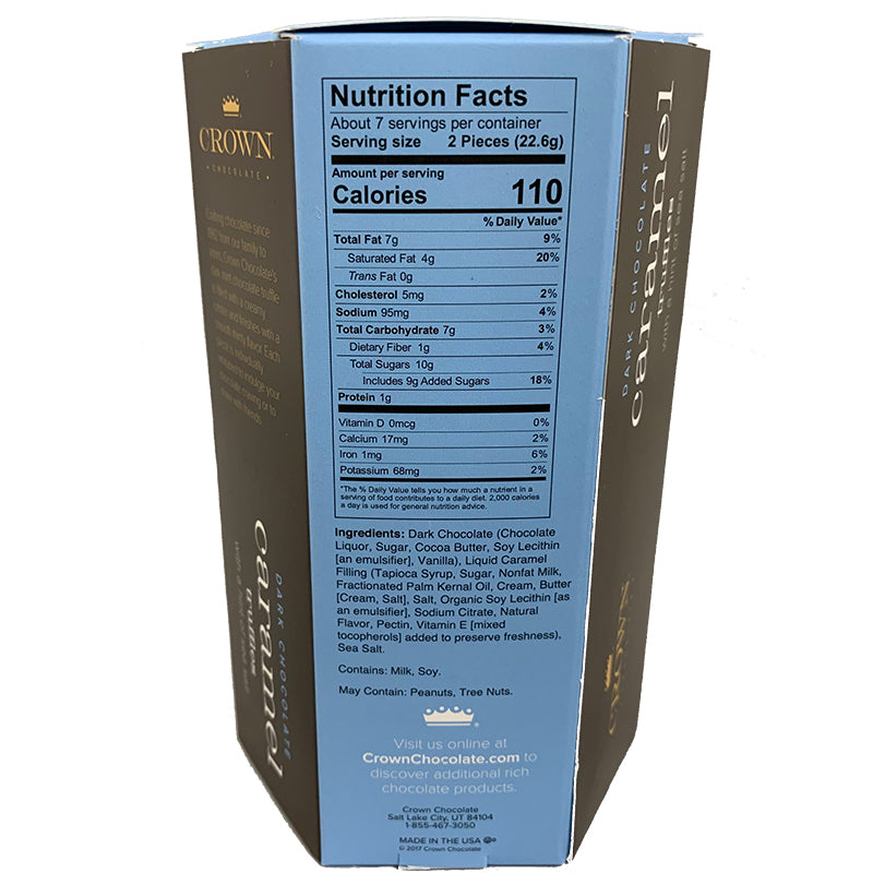 Dark Chocolate Caramel Truffles (6 oz Box)