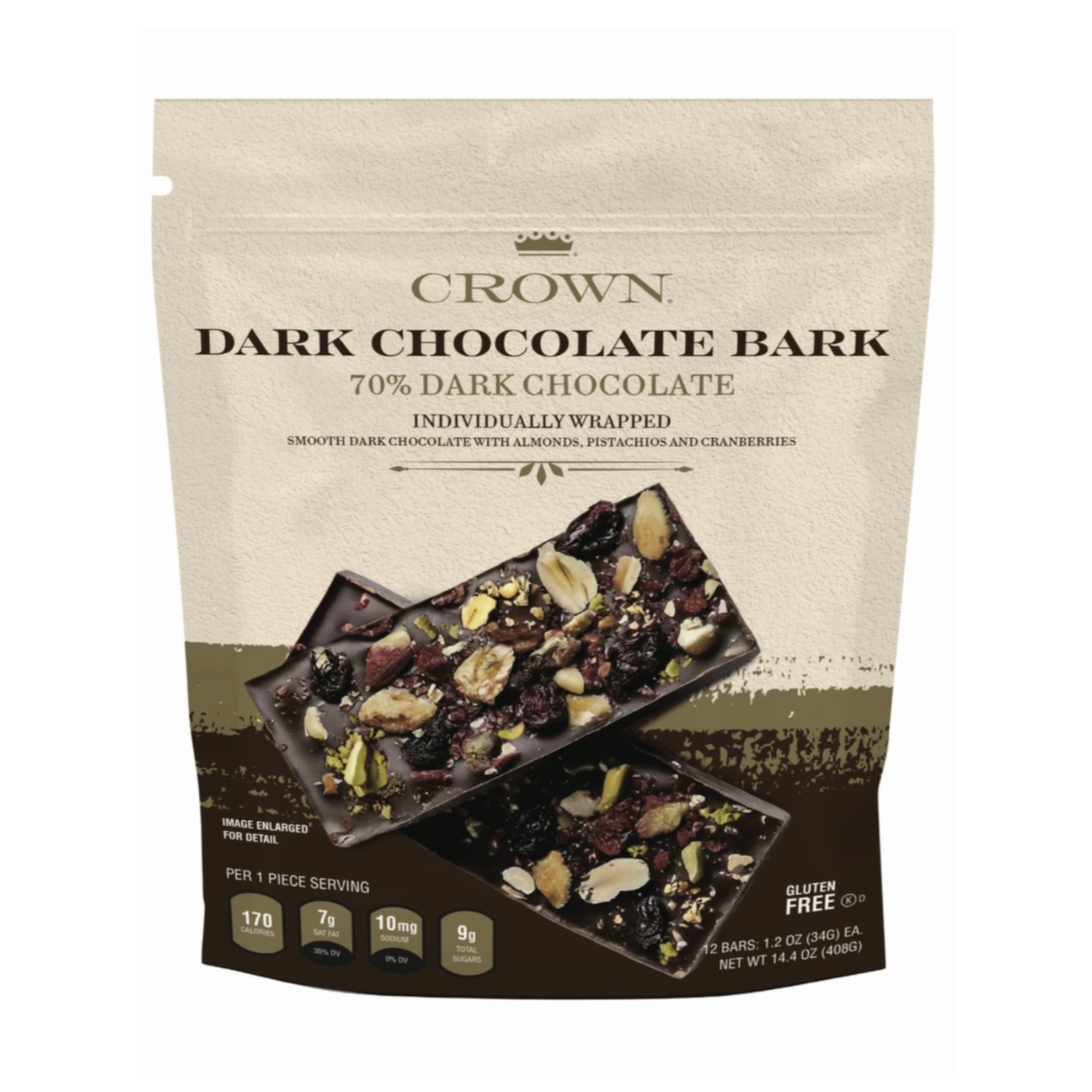 Crown Dark Chocolate Bark