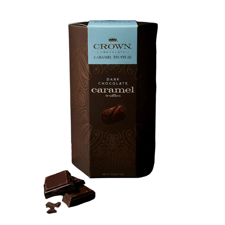 Dark Chocolate Caramel Truffles (6 oz Box)