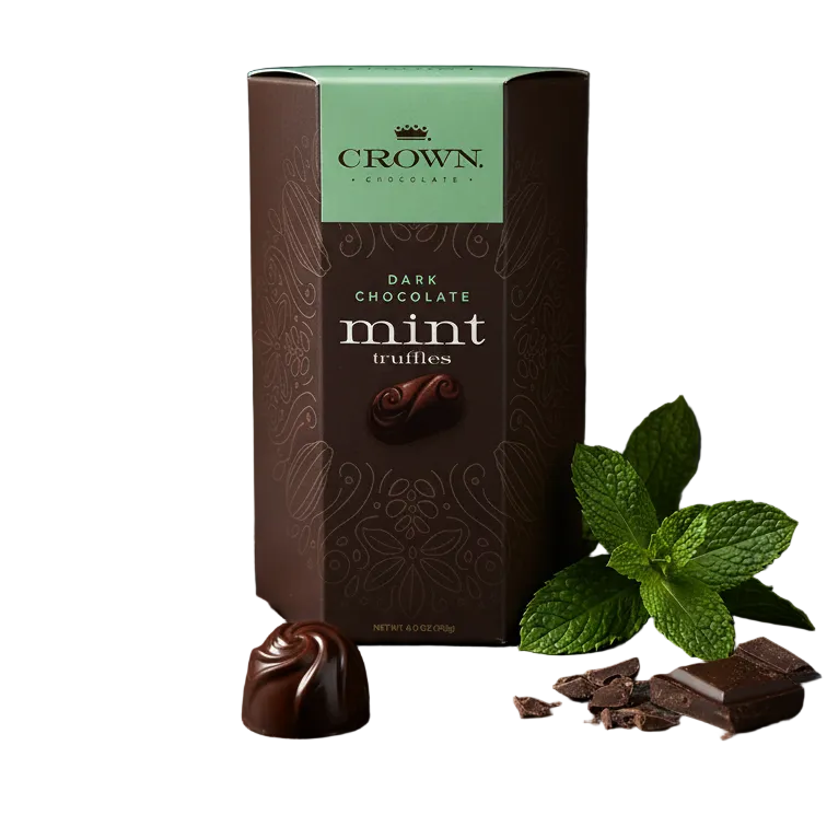 Dark Chocolate Mint Truffles (6 oz Box)
